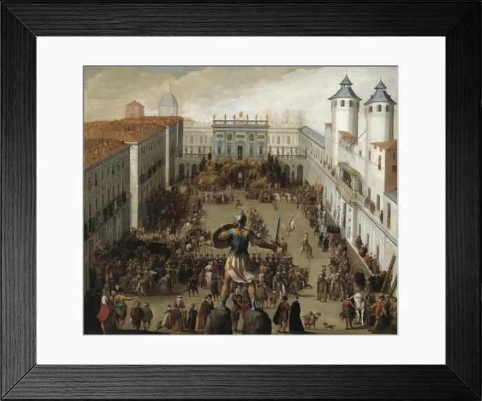 Framed Print : Tournament in Castle Square, celebrated to commemorate