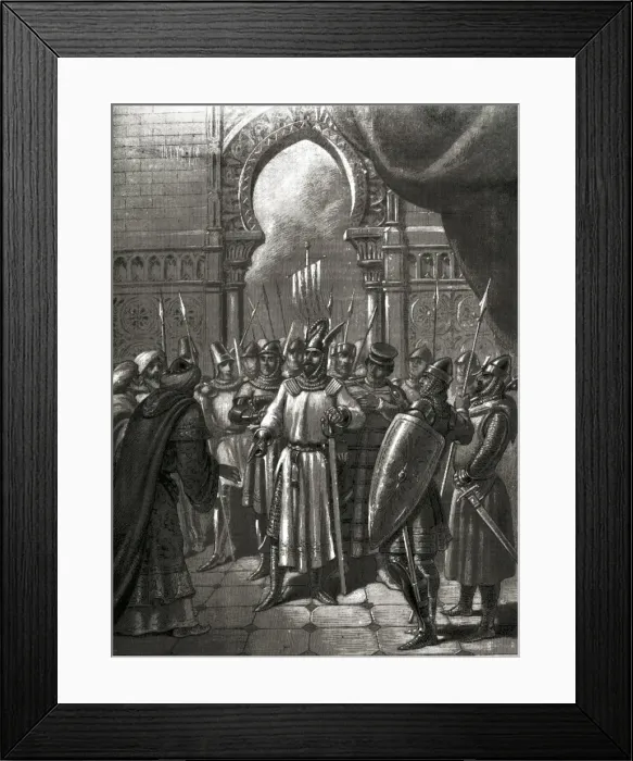 Framed Print : Spain. Crown of Aragon. Conquest of Majorca (1232) Framed Print : Spain. Crown of Aragon. Conquest of Majorca (1232)