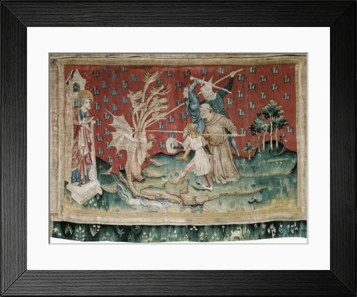 Framed Print : BATAILLE, Nicolas (14th c. ). The Dragon Fighting Framed Print : BATAILLE, Nicolas (14th c. ). The Dragon Fighting