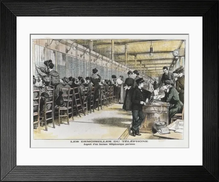 Framed Print : The telephone women (1904). Picture of Le Petit Framed Print : The telephone women (1904). Picture of Le Petit