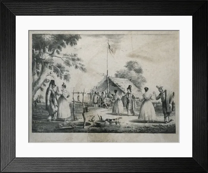 Framed Print : Media Ca1841. Countryside dance from Argentina Framed Print : Media Ca1841. Countryside dance from Argentina