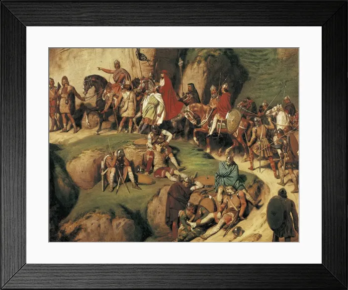 Framed Print : ROGER, Eug讥(1807 - 1840). Charlemagne crossing Framed Print : ROGER, Eug讥(1807 - 1840). Charlemagne crossing