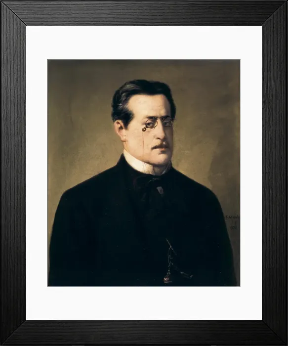 Framed Print : VALERA, Juan (1824-1905). Portrait by F. Mendoza Framed Print : VALERA, Juan (1824-1905). Portrait by F. Mendoza