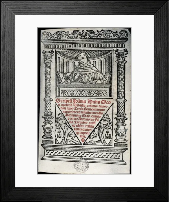 Framed Print : DUNS SCOTUS, John (1266-1308). Scottish Franciscan Framed Print : DUNS SCOTUS, John (1266-1308). Scottish Franciscan