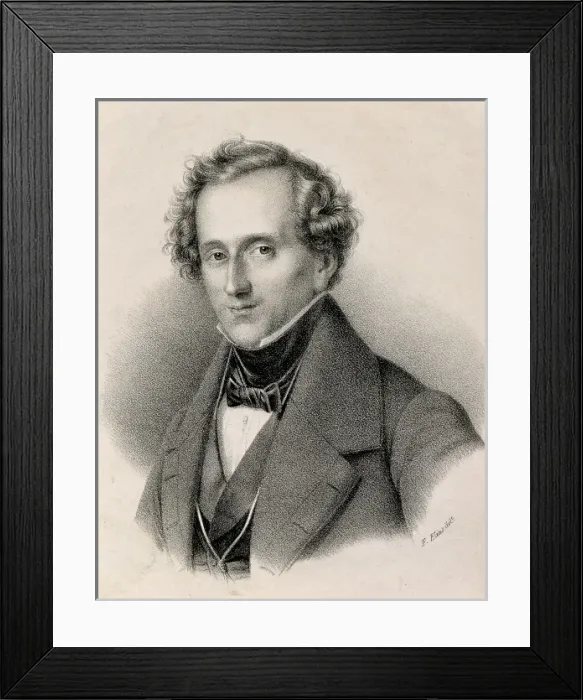 Framed Print : MENDELSSOHN-BARTOLDY, Felix (1809-1847). Geman Framed Print : MENDELSSOHN-BARTOLDY, Felix (1809-1847). Geman