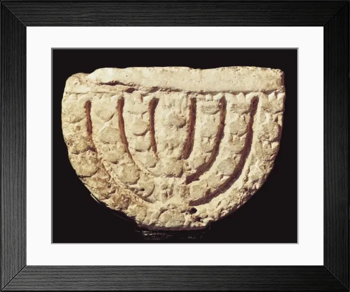 Framed Print : Proto-Ionic capital. 7th c. Jewish school. Menorah Framed Print : Proto-Ionic capital. 7th c. Jewish school. Menorah