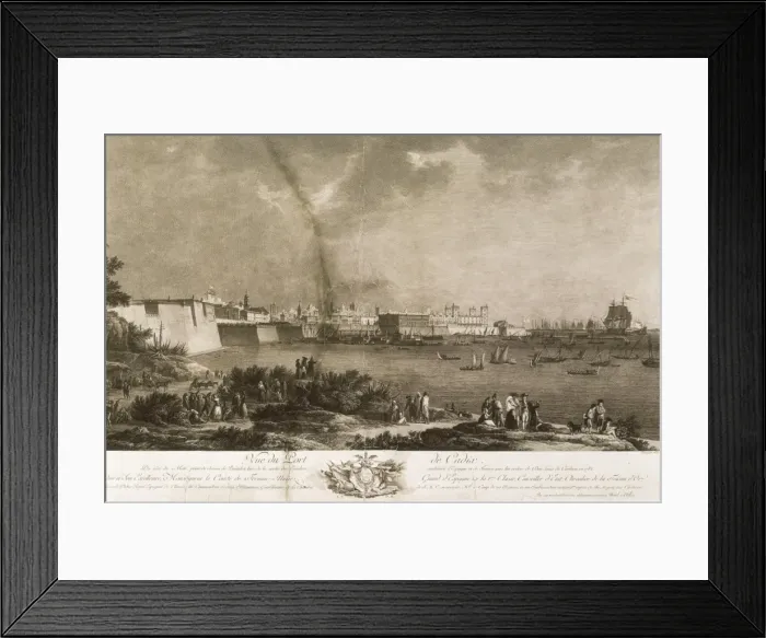 Framed Print : Cadiz. Harbour. Engraving. SPAIN. Madrid. National Framed Print : Cadiz. Harbour. Engraving. SPAIN. Madrid. National