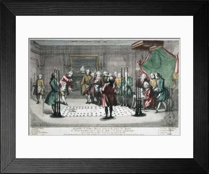 Framed Print : Freemasonry Assembly to receive the Masters (18th Framed Print : Freemasonry Assembly to receive the Masters (18th