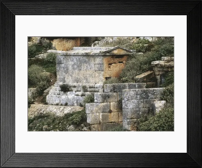 Framed Print : LIBYA. AKHDAR. Shahhat. Cyrene. Tomb. Roman art Framed Print : LIBYA. AKHDAR. Shahhat. Cyrene. Tomb. Roman art