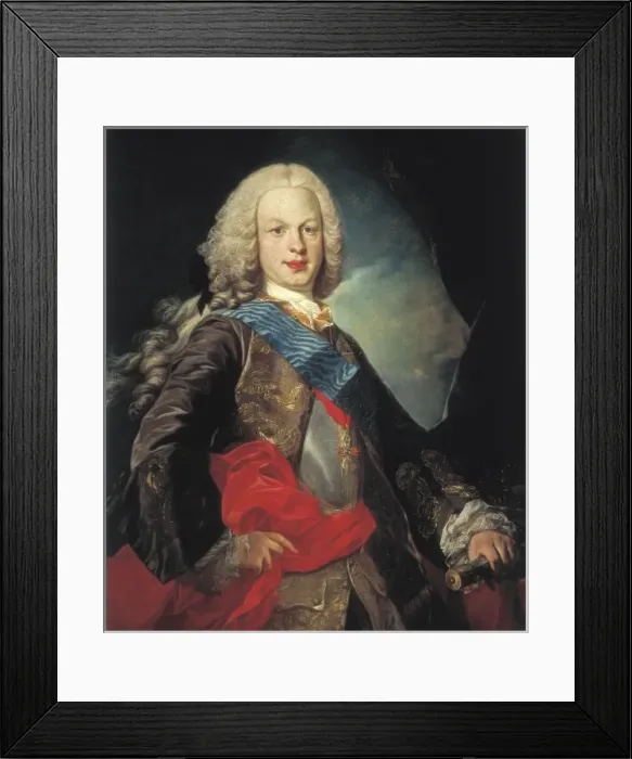 Framed Print : VAN LOO, Louis Michel (1707-1771). Portrait of Framed Print : VAN LOO, Louis Michel (1707-1771). Portrait of