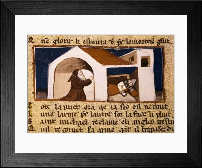 Framed Print : Right of asylum in convents and churches. Illustration Framed Print : Right of asylum in convents and churches. Illustration