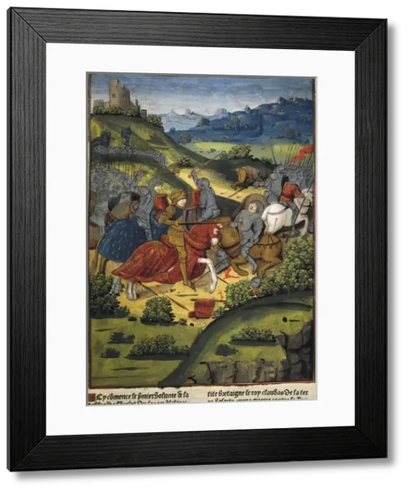 Framed Print : Lancelot in a battle. Illustration of Lancelot Framed Print : Lancelot in a battle. Illustration of Lancelot