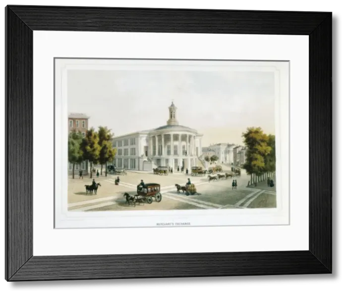 Framed Print : London Stock Exchange (19th c. ). Engraving Framed Print : London Stock Exchange (19th c. ). Engraving