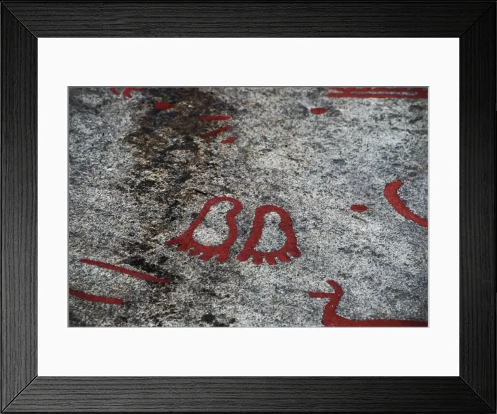 Framed Print : SWEDEN. Tanum. Litsleby rock. Feet. Bronze Age Framed Print : SWEDEN. Tanum. Litsleby rock. Feet. Bronze Age