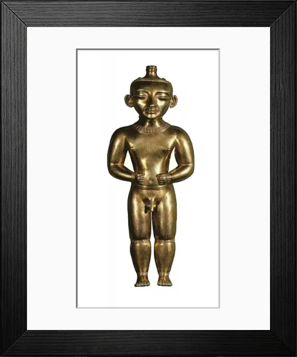 Framed Print : Human figure. 500-1500. Gold figure from Framed Print : Human figure. 500-1500. Gold figure from
