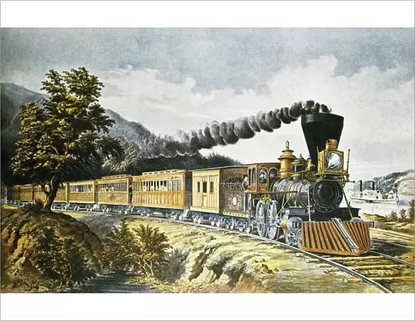 American Express Train (19th c. ). Litography