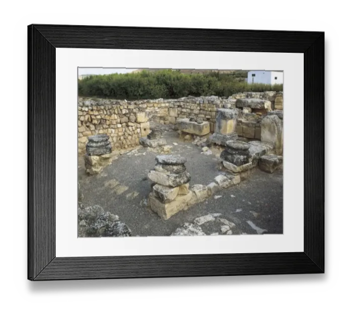 Framed Print : SPAIN. ARAGON. HUESCA. Fraga. Roman remains of Framed Print : SPAIN. ARAGON. HUESCA. Fraga. Roman remains of