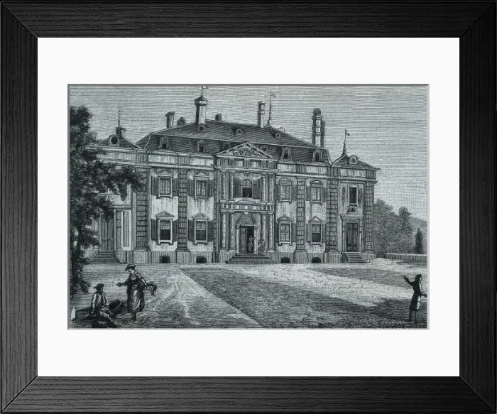 Framed Print : Voltaires estate in Ferney. Engraving Framed Print : Voltaires estate in Ferney. Engraving