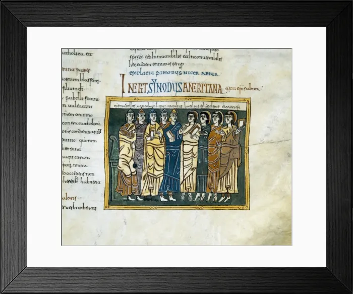 Framed Print : Vigilian or Albelda Codex. 10th c. Council of