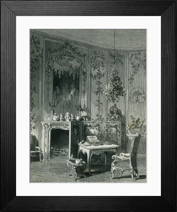 Framed Print : Voltaires room at Sans Souci Palace in Potsdam Framed Print : Voltaires room at Sans Souci Palace in Potsdam