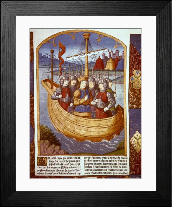 Framed Print : FRANCE. Paris. The king Arthur and his knight Framed Print : FRANCE. Paris. The king Arthur and his knight