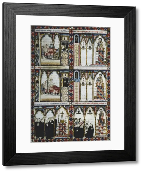 Framed Print : Alfonso X, called The Wise (1221-1284). Cantigas Framed Print : Alfonso X, called The Wise (1221-1284). Cantigas