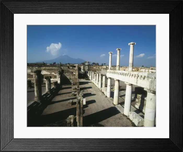Framed Print : ITALY. Pompeii. Forum and Vesubius Framed Print : ITALY. Pompeii. Forum and Vesubius