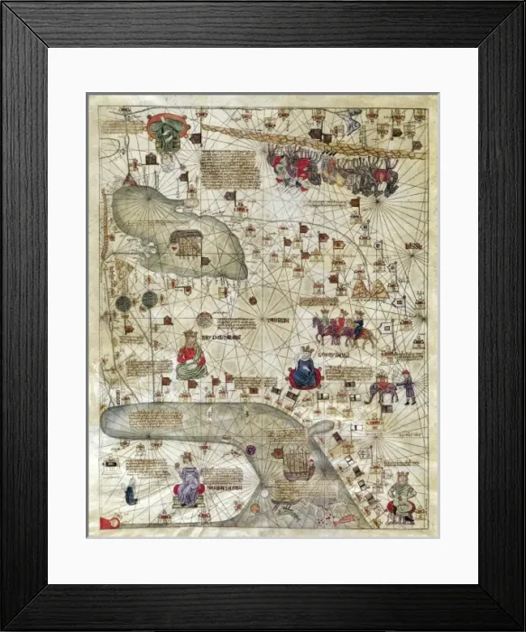 Framed Print : CRESQUES, Jafuda (1350-1410); CRESQUES, Abraham Framed Print : CRESQUES, Jafuda (1350-1410); CRESQUES, Abraham