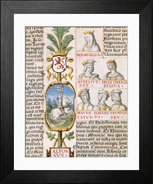 Framed Print : Alfonso II of Asturies, called The Chaste (759-842) Framed Print : Alfonso II of Asturies, called The Chaste (759-842)