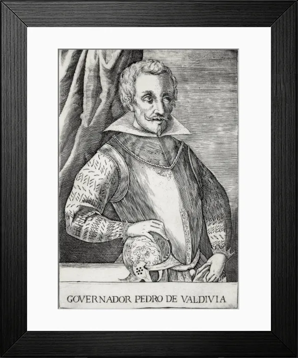 Framed Print : VALDIVIA, Pedro de (1497-1553). Spanish military Framed Print : VALDIVIA, Pedro de (1497-1553). Spanish military