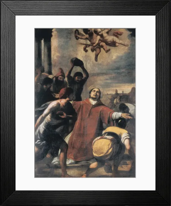 Framed Print : VILADOMAT i MANALT, Antoni (1678-1755). Stoning Framed Print : VILADOMAT i MANALT, Antoni (1678-1755). Stoning