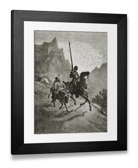 Framed Print : CERVANTES SaVEDRA, Miguel de (1547-1616); Dore Framed Print : CERVANTES SaVEDRA, Miguel de (1547-1616); Dore