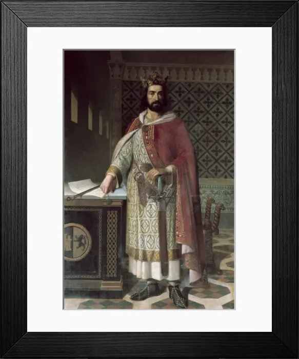 Framed Print : Oil on canvas. SPAIN. Segovia. Alcazar (castle) Framed Print : Oil on canvas. SPAIN. Segovia. Alcazar (castle)