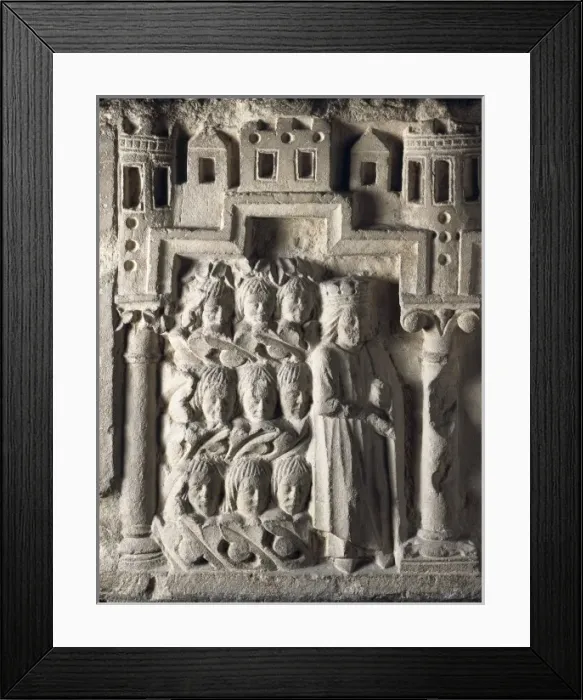 Framed Print : Sarcofagus (13th c. ). Detail. Gothic art. Relief Framed Print : Sarcofagus (13th c. ). Detail. Gothic art. Relief