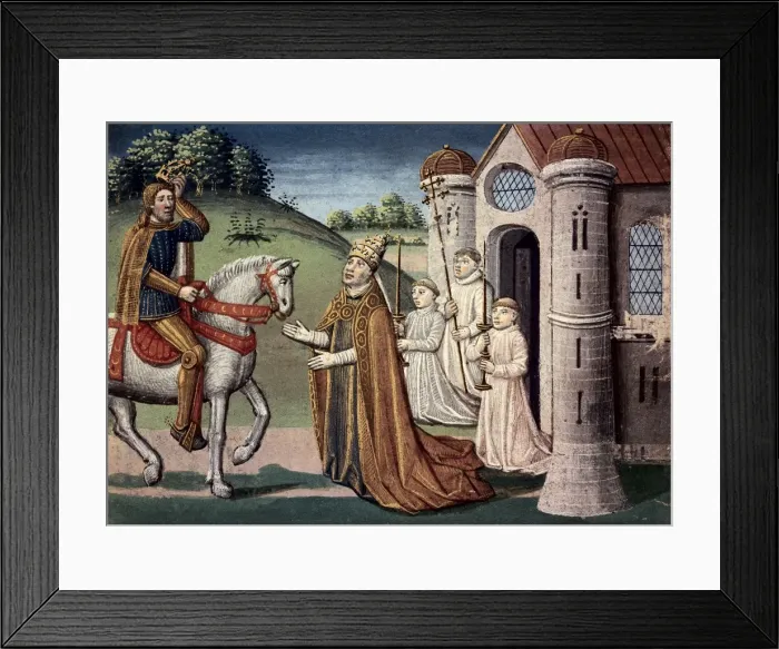 Framed Print : Fouquet, Jean (1420-1481). Grandes Chroniques Framed Print : Fouquet, Jean (1420-1481). Grandes Chroniques