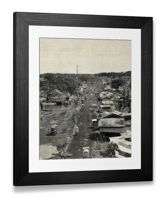 Framed Print : Beijing. Street between 1900-1910 Framed Print : Beijing. Street between 1900-1910