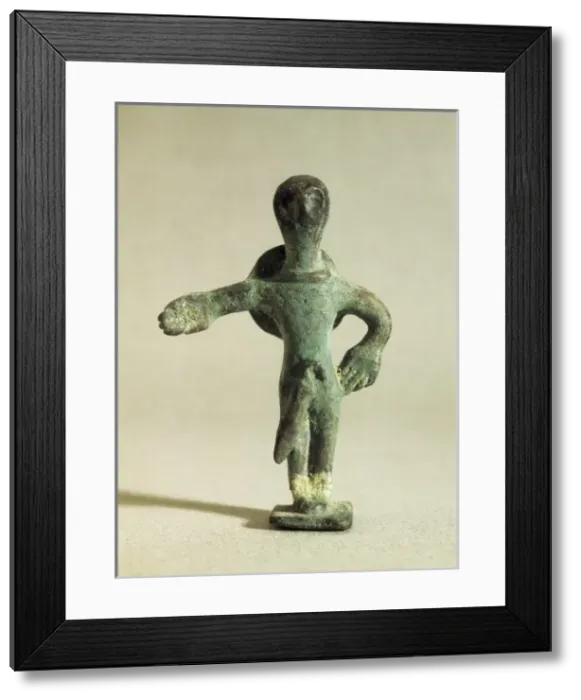 Framed Print : Ex-voto of a warrior. 4th c. BC. Iberian art Framed Print : Ex-voto of a warrior. 4th c. BC. Iberian art