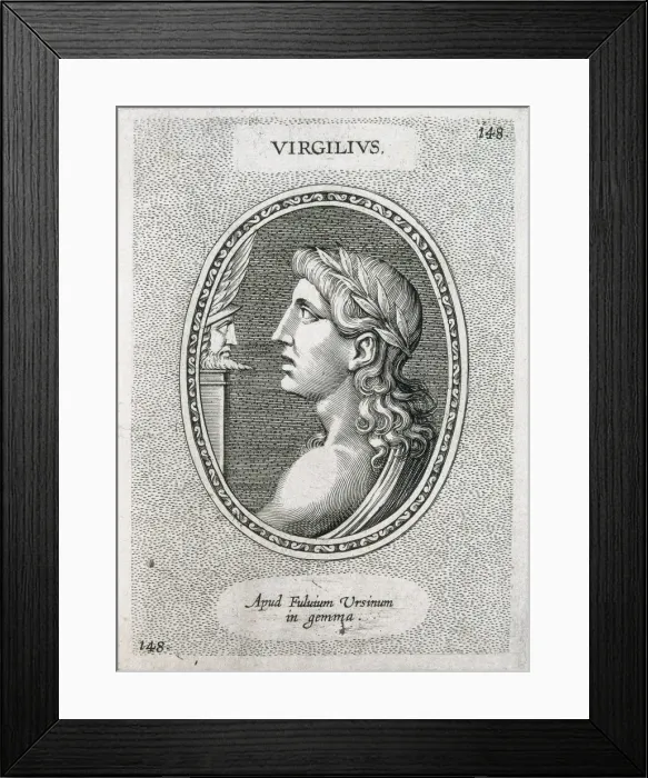Framed Print : Portrait of Virgil from the book Illustrium Framed Print : Portrait of Virgil from the book Illustrium