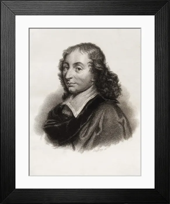 Framed Print : PASCAL, Blaise (1623-1662). French mathematican Framed Print : PASCAL, Blaise (1623-1662). French mathematican