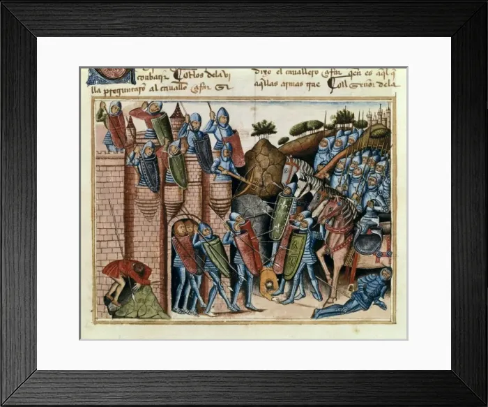 Framed Print : Book of Knight Zifar. ca. 1300. First adventures Framed Print : Book of Knight Zifar. ca. 1300. First adventures