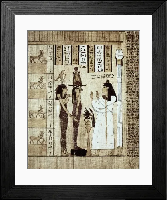 Framed Print : The Book of the Dead: Heruben Papyrus. 1075 - Framed Print : The Book of the Dead: Heruben Papyrus. 1075 -