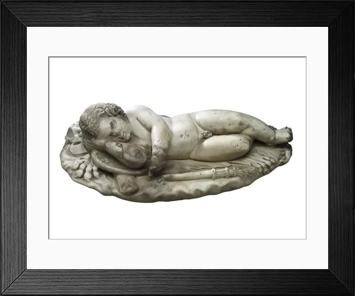Framed Print : Auras sleeping on Hercules weapons. 1st c. Roman Framed Print : Auras sleeping on Hercules weapons. 1st c. Roman