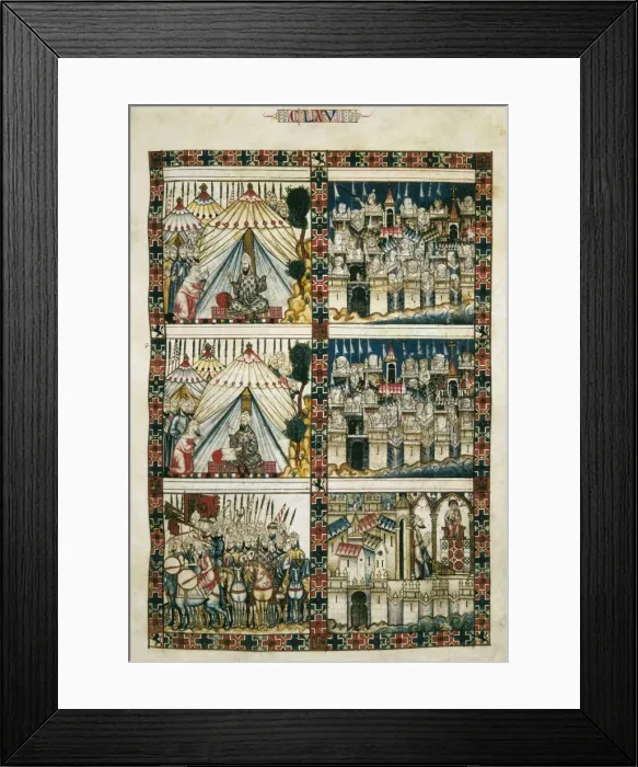 Framed Print : Alfonso X, called The Wise (1221-1284). Cantigas Framed Print : Alfonso X, called The Wise (1221-1284). Cantigas