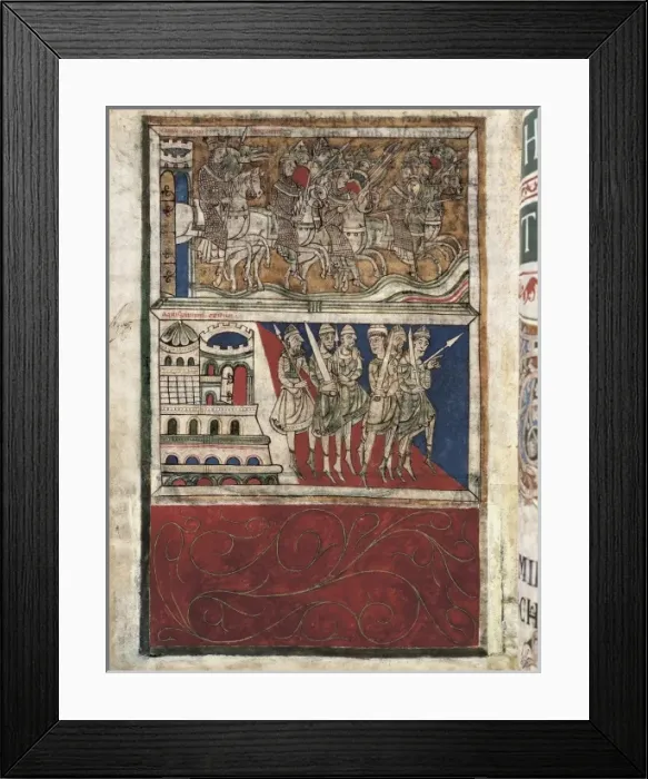 Framed Print : Calixtine Code. beg. 12th c. Charles the Greats Framed Print : Calixtine Code. beg. 12th c. Charles the Greats