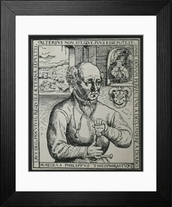 Framed Print : PARACELSUS, Philippus Aureolus (1493-1541). Swiss Framed Print : PARACELSUS, Philippus Aureolus (1493-1541). Swiss