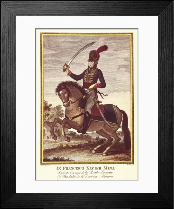 Framed Print : MINA, Francisco Javier (1789-1817). Spanish army Framed Print : MINA, Francisco Javier (1789-1817). Spanish army