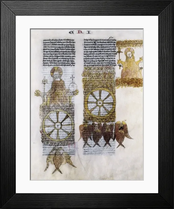 Framed Print : LYRE, Nicol᳠de (1270-1340). Theologian. God Framed Print : LYRE, Nicol᳠de (1270-1340). Theologian. God