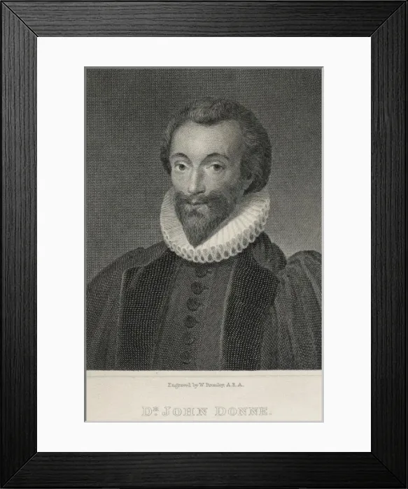 Framed Print : DONNE, John (1572-1631). British poet and theologian Framed Print : DONNE, John (1572-1631). British poet and theologian