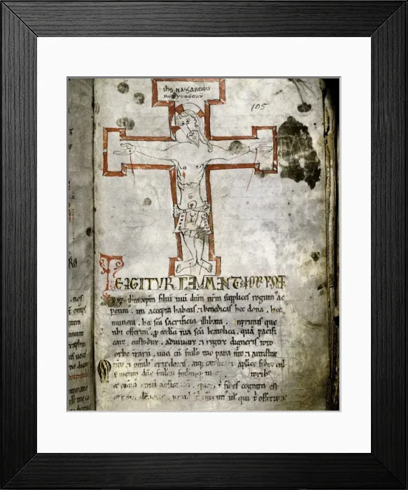 Framed Print : Antiphonary. 12th c. Fol. 105. Romanesque art Framed Print : Antiphonary. 12th c. Fol. 105. Romanesque art
