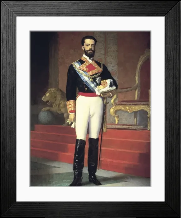 Framed Print : GISBERT, Antonio (1835-1902). Portrait of Amadeo Framed Print : GISBERT, Antonio (1835-1902). Portrait of Amadeo